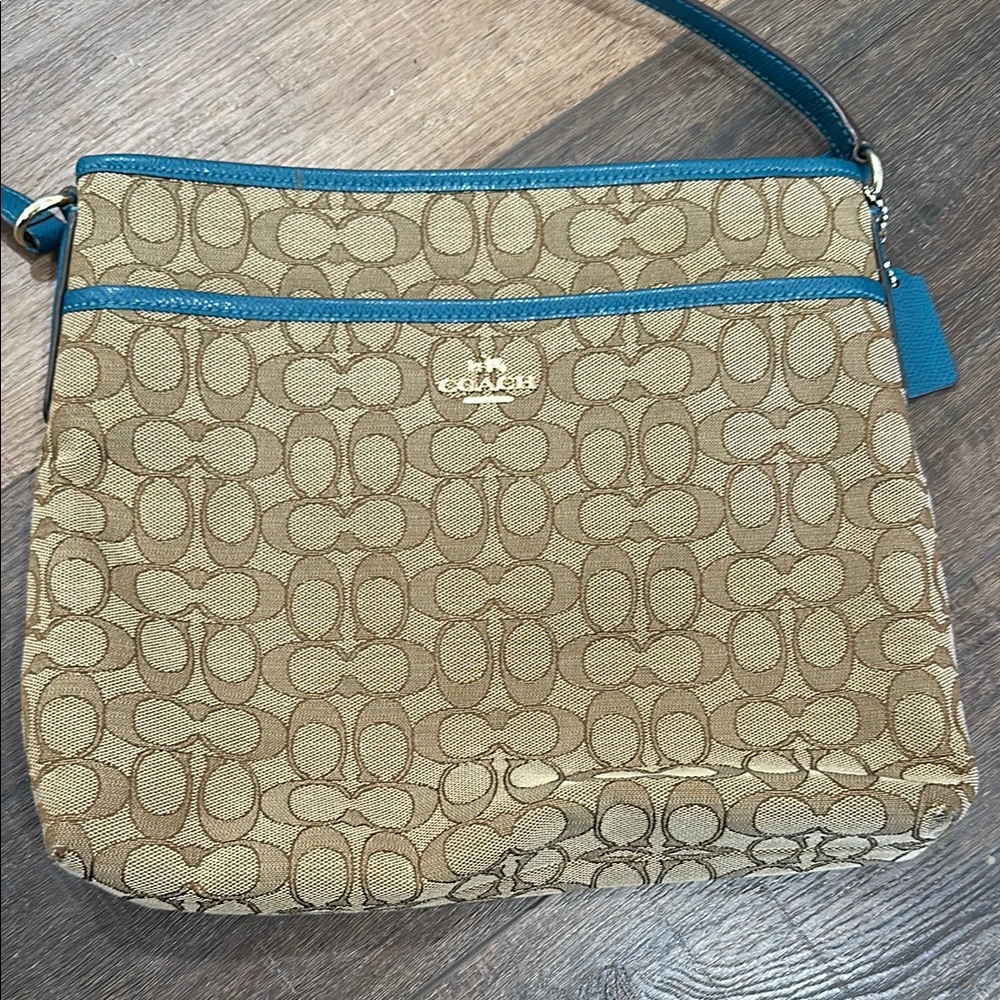 Coach Tan and Blue Women's Bag